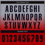 Sublimation Grau Schwarz-Rot Lange Uniform Mode Benutzerdefinierte Ärmel Verblassen Jersey