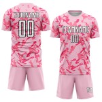 Benutzerdefinierte geometrische Sublimation Uniform Jersey Licht Fußball Muster Schwarz-Pink Abstrakt Rosa Benutzerdefinierte geometrische Sublimation Uniform Jersey Licht Fußball Muster Schwarz-Pink Abstrakt Rosa