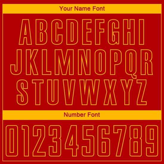 Rotes, benutzerdefiniertes goldenes Trikot mit Sublimationsdruck, Fußballuniform Rotes, benutzerdefiniertes goldenes Trikot mit Sublimationsdruck, Fußballuniform