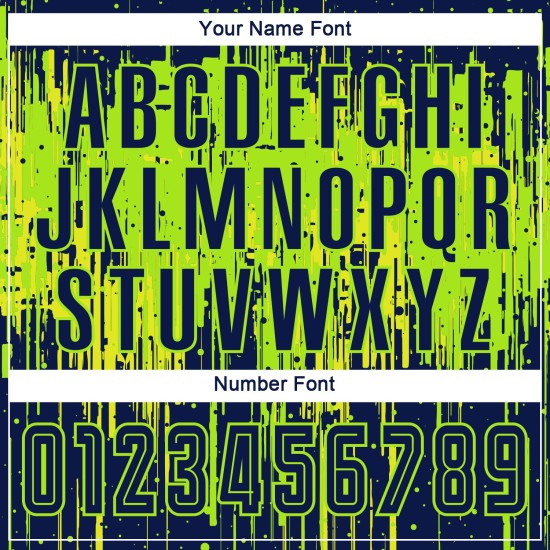 Gelb Neon Uniform Navy-Neon Grün Jersey Fußball Custom Sublimation Gelb Neon Uniform Navy-Neon Grün Jersey Fußball Custom Sublimation