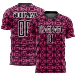 Formen Jersey Custom Fußball Geometrische Sublimation Rosa Schwarz-Weiß Uniform Formen Jersey Custom Fußball Geometrische Sublimation Rosa Schwarz-Weiß Uniform
