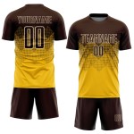 Benutzerdefinierte Gold Jersey Braun-Creme Sublimation Uniform Fußball Benutzerdefinierte Gold Jersey Braun-Creme Sublimation Uniform Fußball