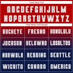 Fußball Fade Sublimation Fashion Custom Jersey Rot Uniform Weiß-Marine Langarm Fußball Fade Sublimation Fashion Custom Jersey Rot Uniform Weiß-Marine Langarm