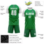 Grüne Uniform Weiß Fußball Jersey Kelly Sublimation Custom Grüne Uniform Weiß Fußball Jersey Kelly Sublimation Custom
