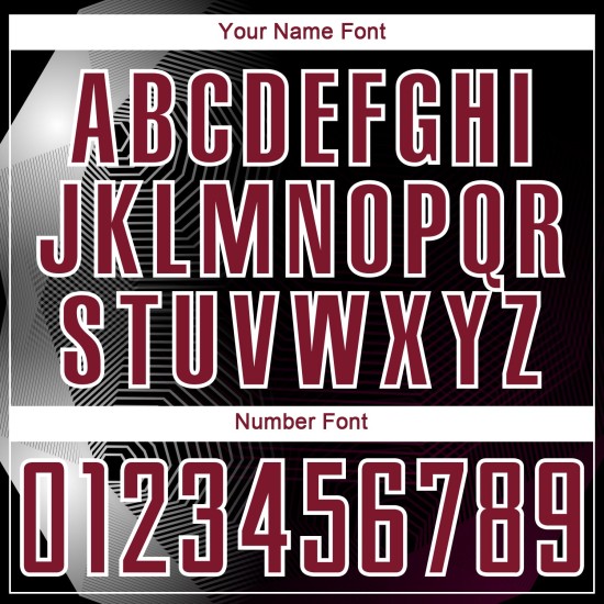 Geometrische benutzerdefinierte schwarze Sublimation Fußball Linien Uniform Jersey Crimson-Weiß