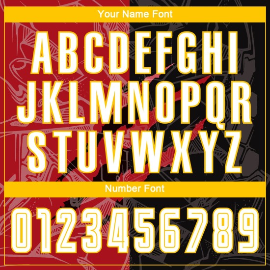 Weiß Rot-Gelb Scratch Uniform Sublimation Custom Jersey Muster Graffiti Fußball Schwarz Weiß Rot-Gelb Scratch Uniform Sublimation Custom Jersey Muster Graffiti Fußball Schwarz