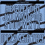 Benutzerdefinierte Licht Jersey Fußball Blau Uniform Sublimation Linien Punkte Und Schwarz Benutzerdefinierte Licht Jersey Fußball Blau Uniform Sublimation Linien Punkte Und Schwarz