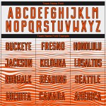 Jersey Sublimation Uniform Weiß Custom Line Gradient Orange-Schwarz Fußball Jersey Sublimation Uniform Weiß Custom Line Gradient Orange-Schwarz Fußball