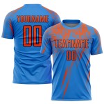 Benutzerdefinierte Orange-Navy Uniform Sublimation Blau Jersey Fußball Pulver Benutzerdefinierte Orange-Navy Uniform Sublimation Blau Jersey Fußball Pulver
