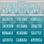 Benutzerdefinierte Teal Jersey Uniform Weiß Fußball Sublimation Benutzerdefinierte Teal Jersey Uniform Weiß Fußball Sublimation