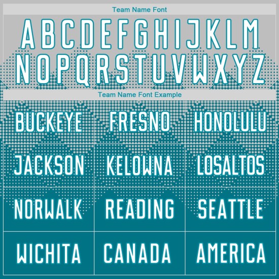 Benutzerdefinierte Teal Jersey Uniform Weiß Fußball Sublimation Benutzerdefinierte Teal Jersey Uniform Weiß Fußball Sublimation