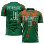 Jersey Kelly Sublimation Custom Orange-Weiß Fußball Grün Uniform Jersey Kelly Sublimation Custom Orange-Weiß Fußball Grün Uniform