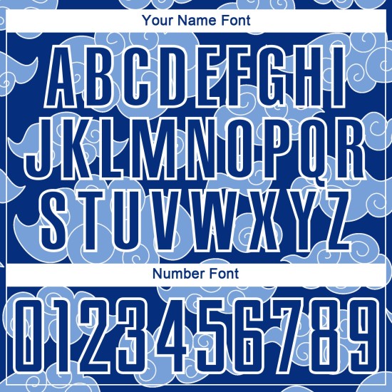 Uniform Custom Pattern Royal Sublimation Cloud Soccer Weiß Trikot Uniform Custom Pattern Royal Sublimation Cloud Soccer Weiß Trikot