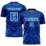 Benutzerdefiniertes Trikot Royal Sublimation Hellblaue Fußballuniform Benutzerdefiniertes Trikot Royal Sublimation Hellblaue Fußballuniform