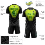 Grünes Trikot Sublimation Custom Kelly Uniform Schwarz Fußball Grünes Trikot Sublimation Custom Kelly Uniform Schwarz Fußball