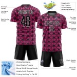 Formen Jersey Custom Fußball Geometrische Sublimation Rosa Schwarz-Weiß Uniform Formen Jersey Custom Fußball Geometrische Sublimation Rosa Schwarz-Weiß Uniform
