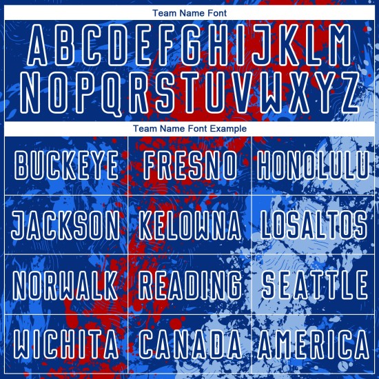 Royal Custom Sublimation Fußballuniform Blau Rot-Licht Tropfendes Trikot Splatter Art