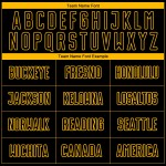 Uniform Custom Gold Sublimation Fußball Jersey Schwarz Nadelstreifen Verblassen Mode Uniform Custom Gold Sublimation Fußball Jersey Schwarz Nadelstreifen Verblassen Mode