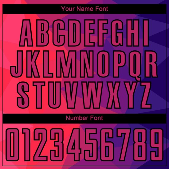 Lila Fußball Formen Rot-Schwarz Jersey Uniform Geometrische Sublimation Custom Lila Fußball Formen Rot-Schwarz Jersey Uniform Geometrische Sublimation Custom