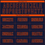 Benutzerdefinierte Uniform Navy Fashion Fade Orange Nadelstreifen Fußball Sublimation Jersey Benutzerdefinierte Uniform Navy Fashion Fade Orange Nadelstreifen Fußball Sublimation Jersey