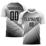Fußball Sublimation Schwarz-Grau Jersey Weiß Custom Uniform Fußball Sublimation Schwarz-Grau Jersey Weiß Custom Uniform