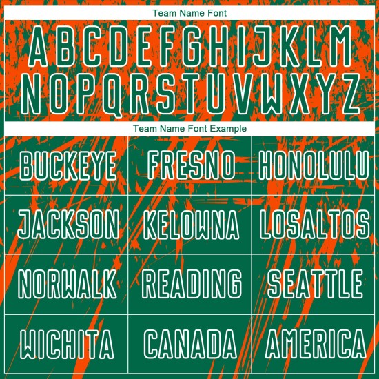 Jersey Kelly Sublimation Custom Orange-Weiß Fußball Grün Uniform Jersey Kelly Sublimation Custom Orange-Weiß Fußball Grün Uniform