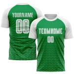 Grüne Uniform Weiß Fußball Jersey Kelly Sublimation Custom Grüne Uniform Weiß Fußball Jersey Kelly Sublimation Custom