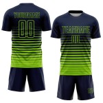 Mode Grün Benutzerdefinierte Neon Sublimation Jersey Verblassen Nadelstreifen Navy Uniform