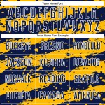 Uniform Fußballtrikot Marineblau Gold-Weiß Sublimation Splash Custom Uniform Fußballtrikot Marineblau Gold-Weiß Sublimation Splash Custom