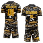 Abbildung Gold-Alte Uniform Sublimation Custom Fußball Jersey Gold Abbildung Gold-Alte Uniform Sublimation Custom Fußball Jersey Gold