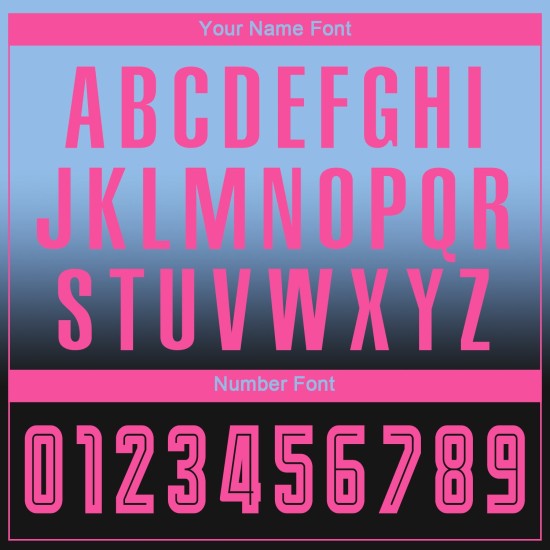 Mode Licht Sublimation Rosa-Schwarz Lange Custom Fade Blau Jersey Ärmel Fußball Uniform