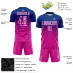 Pink-Weiß Deep Royal Jersey Custom Uniform Fußball Sublimation Pink-Weiß Deep Royal Jersey Custom Uniform Fußball Sublimation