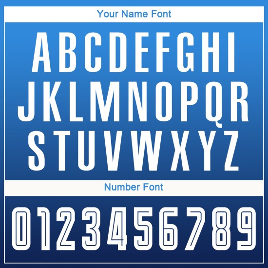 Weiß-Marineblau Custom Sleeve Fashion Uniform Powder Blue Soccer Fade Sublimation Long Jersey Weiß-Marineblau Custom Sleeve Fashion Uniform Powder Blue Soccer Fade Sublimation Long Jersey