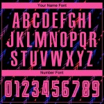 Pink-Orange Custom Sublimation Fußball Jersey Schwarze Uniform