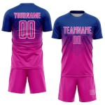 Pink-Weiß Deep Royal Jersey Custom Uniform Fußball Sublimation Pink-Weiß Deep Royal Jersey Custom Uniform Fußball Sublimation