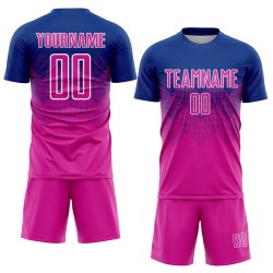Pink-Weiß Deep Royal Jersey Custom Uniform Fußball Sublimation