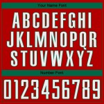 Mode Custom Sublimation Green Jersey Fußball Weiß-Kelly Uniform Nadelstreifen Fade Red Mode Custom Sublimation Green Jersey Fußball Weiß-Kelly Uniform Nadelstreifen Fade Red