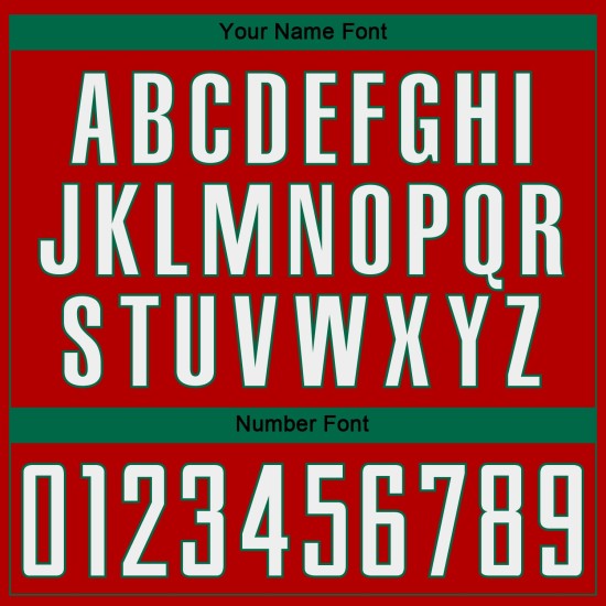 Mode Custom Sublimation Green Jersey Fußball Weiß-Kelly Uniform Nadelstreifen Fade Red Mode Custom Sublimation Green Jersey Fußball Weiß-Kelly Uniform Nadelstreifen Fade Red