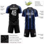 Weiß-Royal Uniform Custom Schwarz Sublimation Jersey Fußball Weiß-Royal Uniform Custom Schwarz Sublimation Jersey Fußball