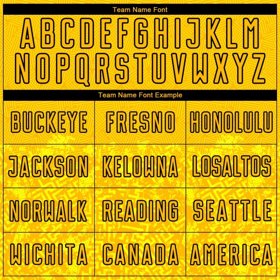 Benutzerdefinierte Uniform Sublimation Fußball Jersey Geometrische Formen Schwarz Gold Benutzerdefinierte Uniform Sublimation Fußball Jersey Geometrische Formen Schwarz Gold