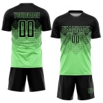 Fußball Schwarz Custom Erbse Sublimation Uniform Grün Jersey Fußball Schwarz Custom Erbse Sublimation Uniform Grün Jersey