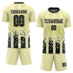 Heimtrikot Schwarz Creme Sublimation Custom Fußball