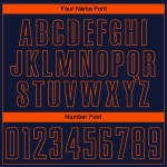 Benutzerdefinierte Uniform Navy Fashion Fade Orange Nadelstreifen Fußball Sublimation Jersey Benutzerdefinierte Uniform Navy Fashion Fade Orange Nadelstreifen Fußball Sublimation Jersey