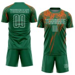 Jersey Kelly Sublimation Custom Orange-Weiß Fußball Grün Uniform Jersey Kelly Sublimation Custom Orange-Weiß Fußball Grün Uniform