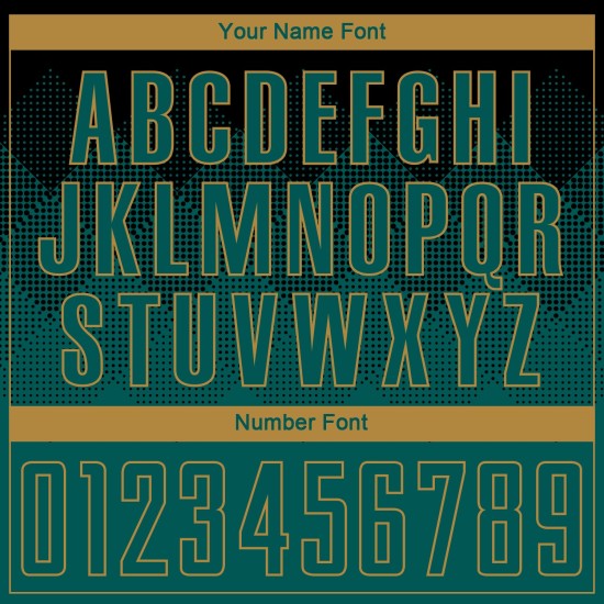 Gold Custom Fußball Jersey Mitternacht Uniform Schwarz Grün-Alt Sublimation