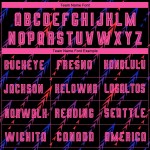 Pink-Orange Custom Sublimation Fußball Jersey Schwarze Uniform