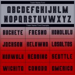 Sublimation Grau Schwarz-Rot Lange Uniform Mode Benutzerdefinierte Ärmel Verblassen Jersey