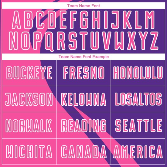 Sublimationslinien Lila-Weiß Fußball Rosa Uniform Curve Custom Jersey