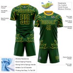 Fußball Jersey Custom Grün Sublimation Gelb Geometrische Formen Uniform Fußball Jersey Custom Grün Sublimation Gelb Geometrische Formen Uniform