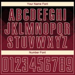 Crimson-Creme Jersey Sublimation Fußball Schwarz Custom Uniform Crimson-Creme Jersey Sublimation Fußball Schwarz Custom Uniform